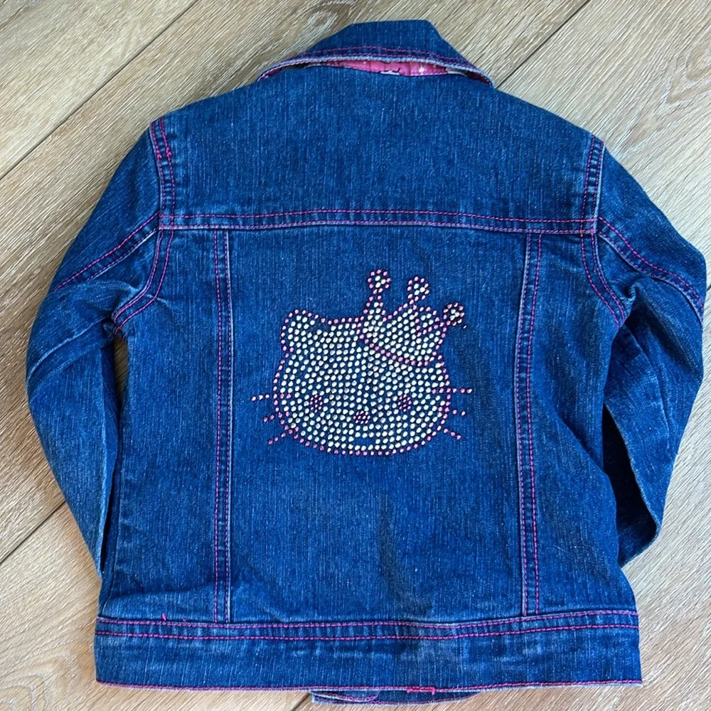 Hello Kitty Girls Size 4 Rhinestone Blue Jean Jacket